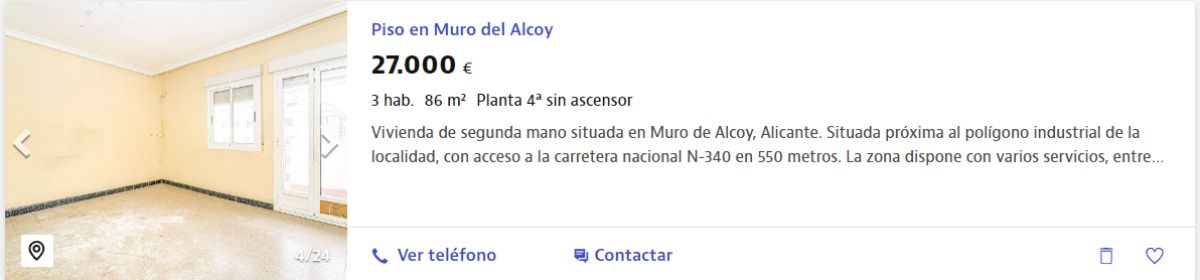 Piso en venta en Langreo por un precio de 26.000 euros 
