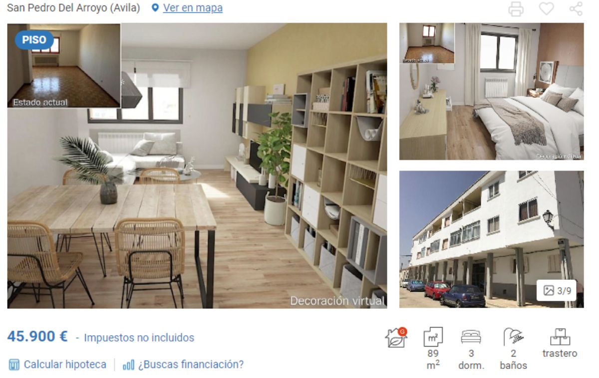 Piso en venta en San Pedro del Arroyo (Ávila), por un precio de 45.900 euros