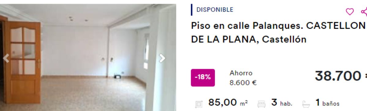 Piso de BBVA en venta en Castellón de la Plana| Haya Real Estate