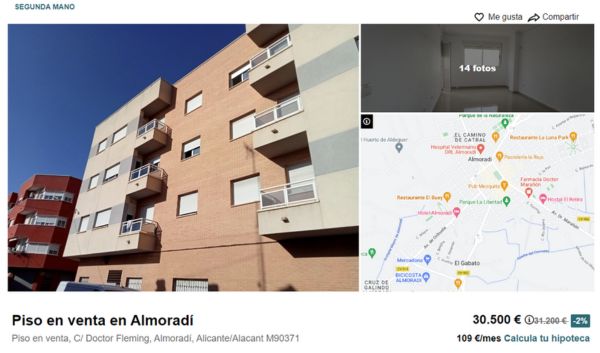 Piso en venta en Almoradí por 30.500 euros