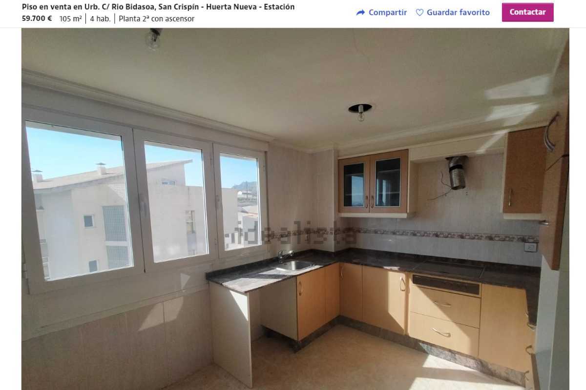 Piso en venta en Elda (Alicante) por un precio de 59.700 euros 