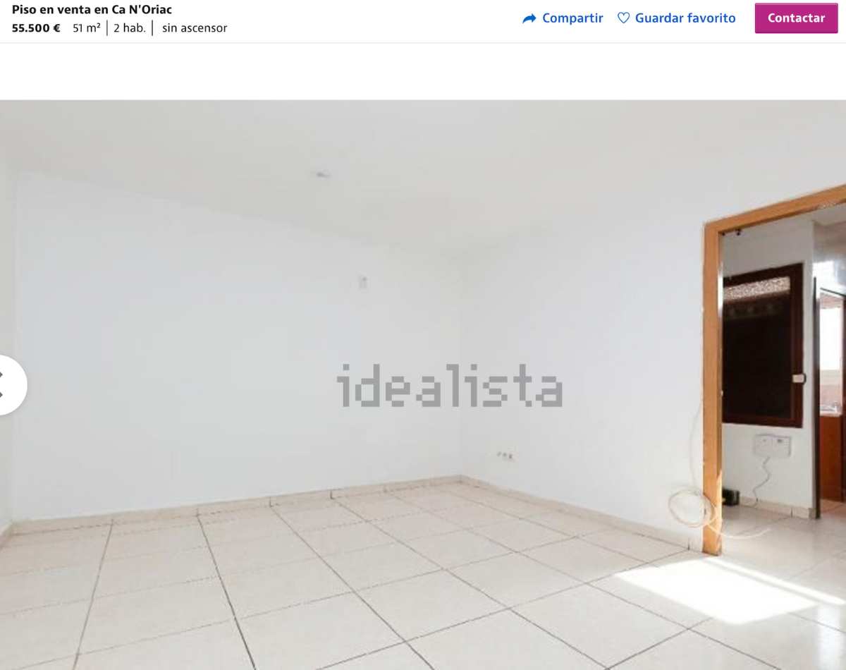 Piso en venta en Sabadell (Barcelona) por un precio de 55.500 euros 