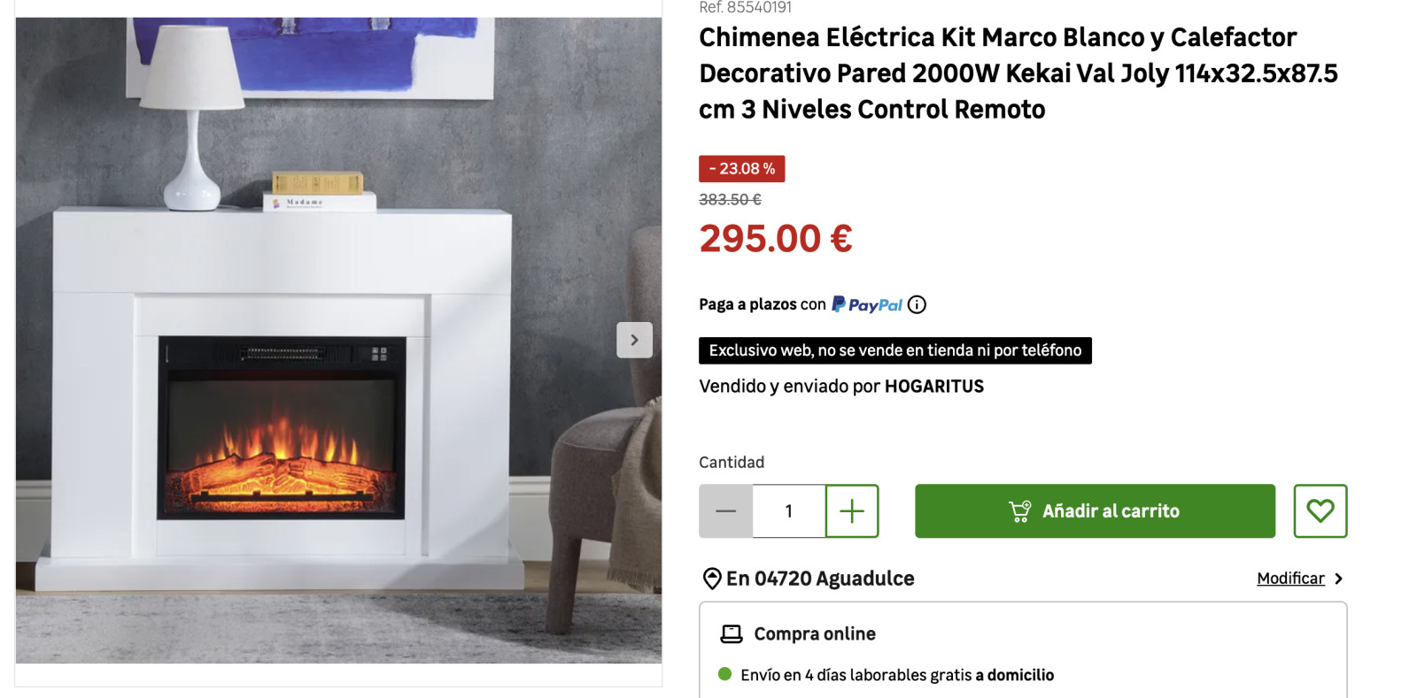 Chimenea eléctrica Leroy Merlin 