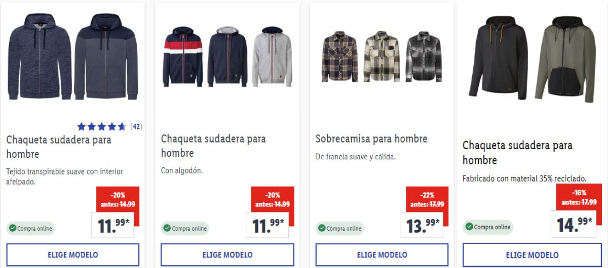 Chaquetas de Lidl con descuento