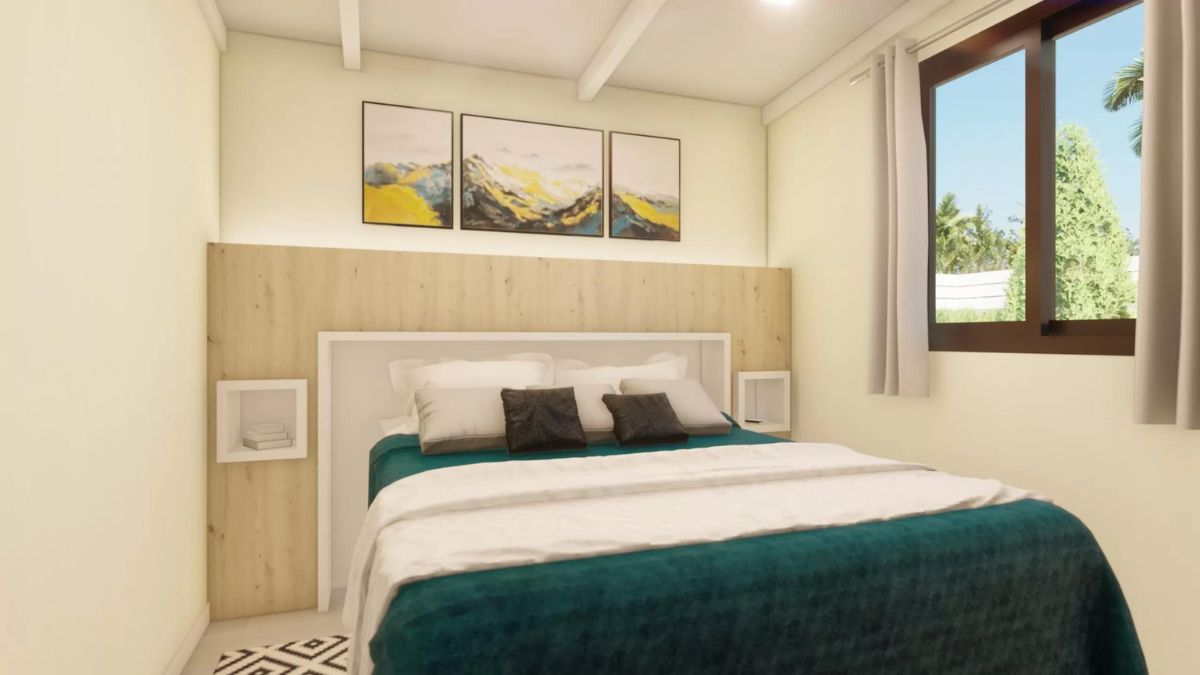 Dormitorio principal casa prefabricada Karma 