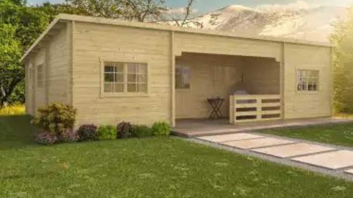 Fachada de la casa prefabricada Extremadura