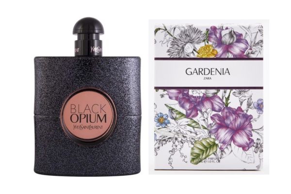 Imitación de Zara de 'Black Opium' de Yves Saint Laurent