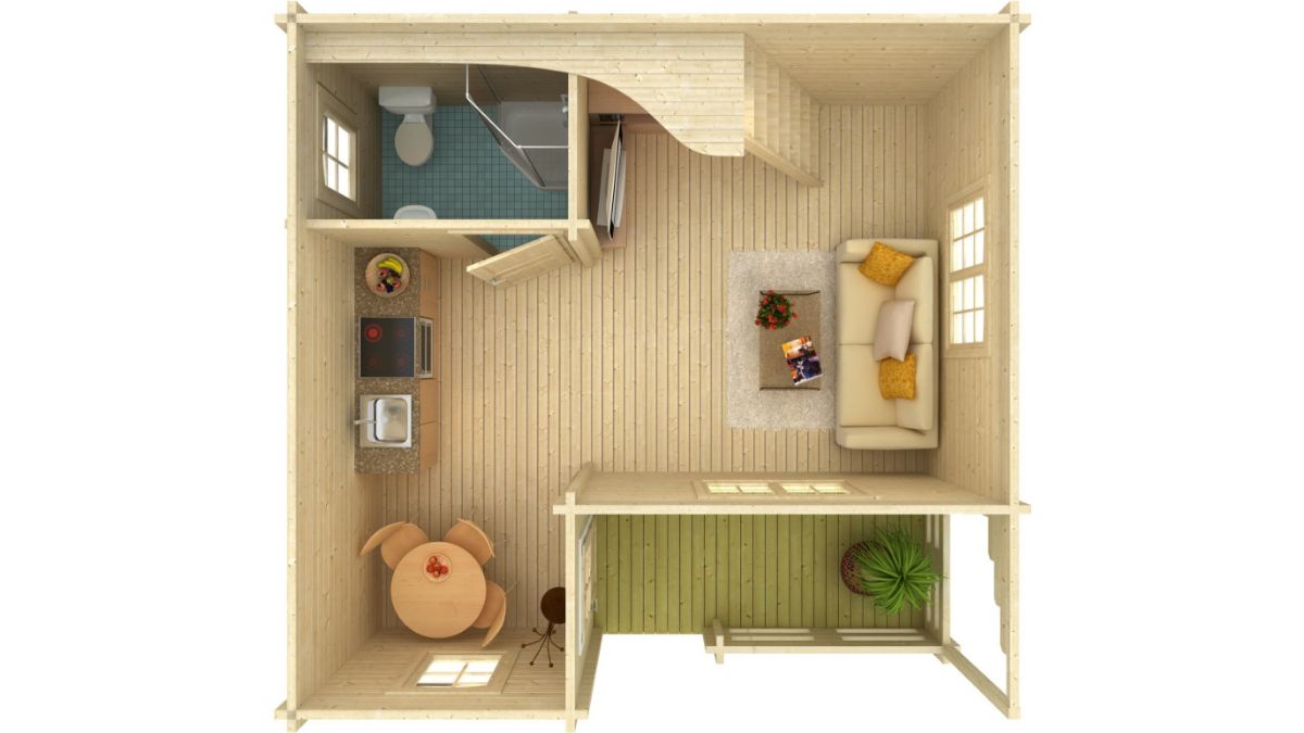 Interior casa prefabricada