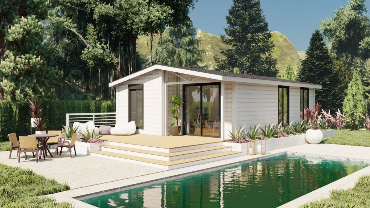 Fachada Casa prefabricada Montana | Alucasas