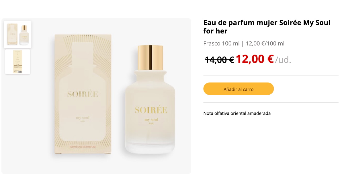 Perfume Soirée my soul de Mercadona rebajado
