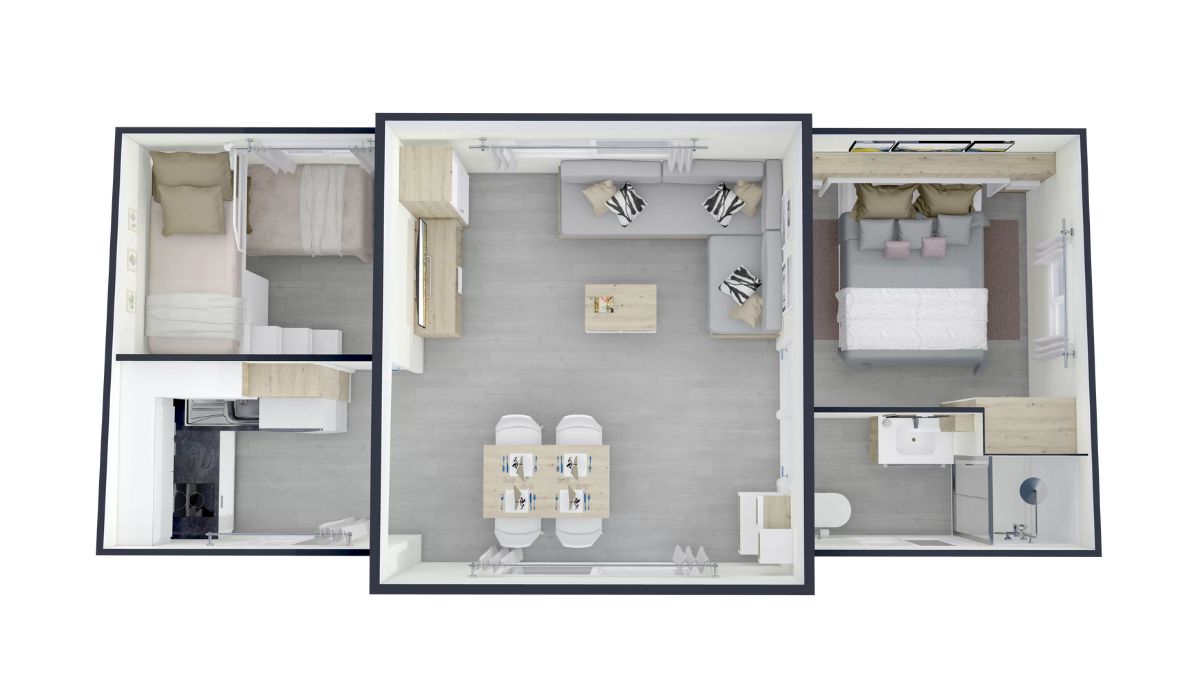 Planta casa prefabricada Karma 