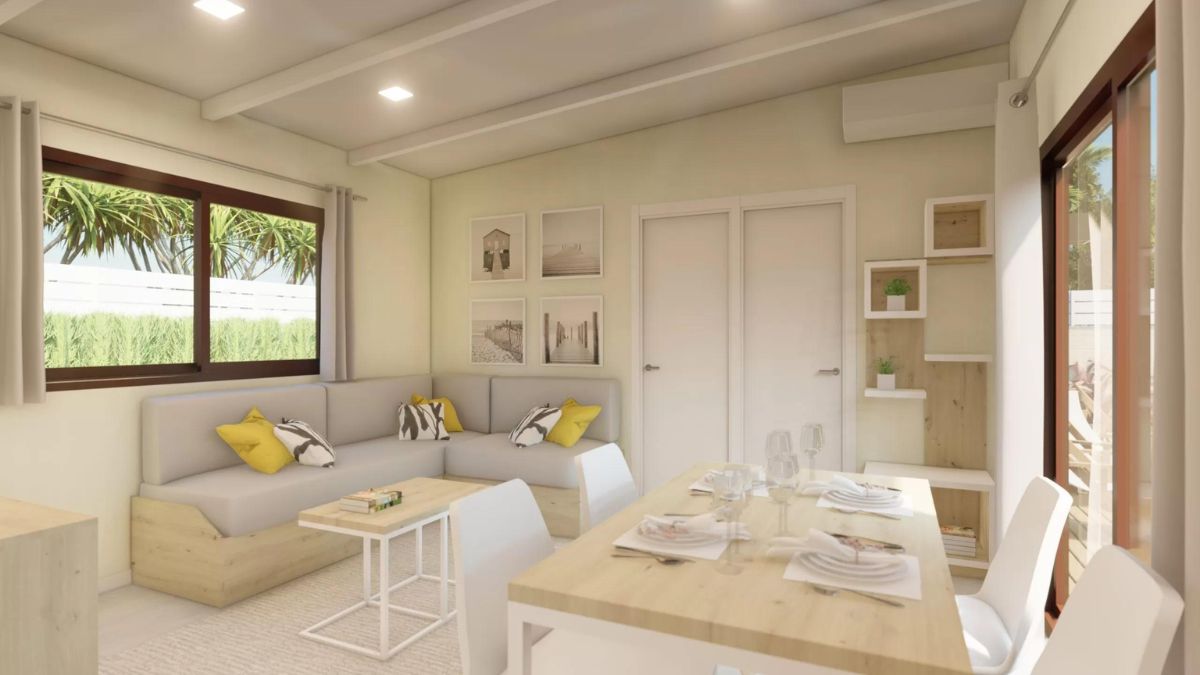 Salón casa prefabricada Karma