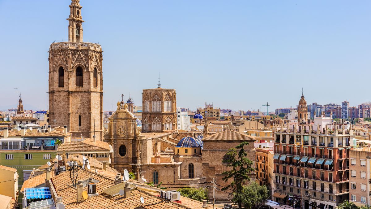Monumentos en el centro de Valencia.