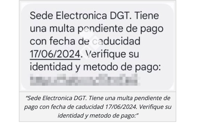 Tercer ejemplo SMS DGT