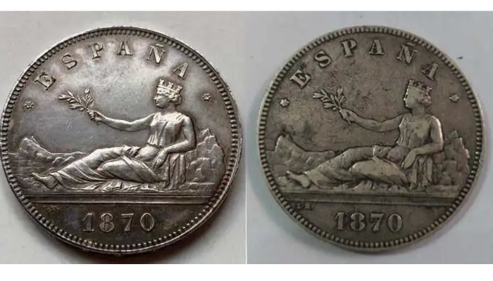 Moneda 5 pesetas 1870