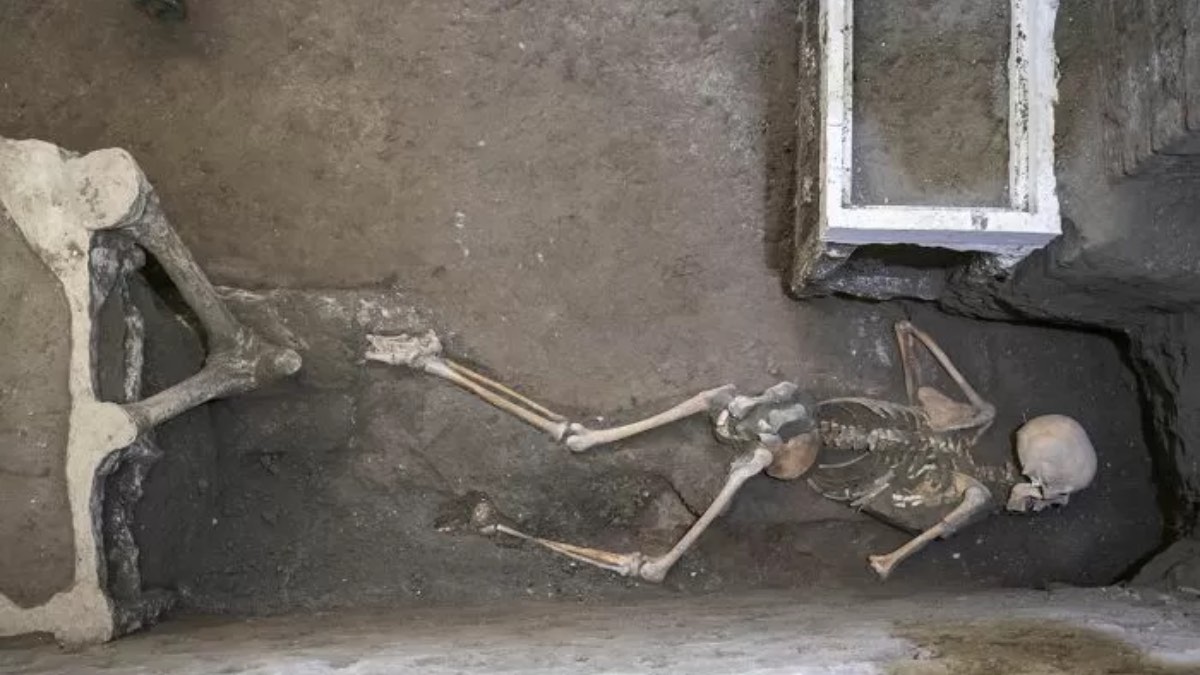 Restos de la habitación en Pompeya