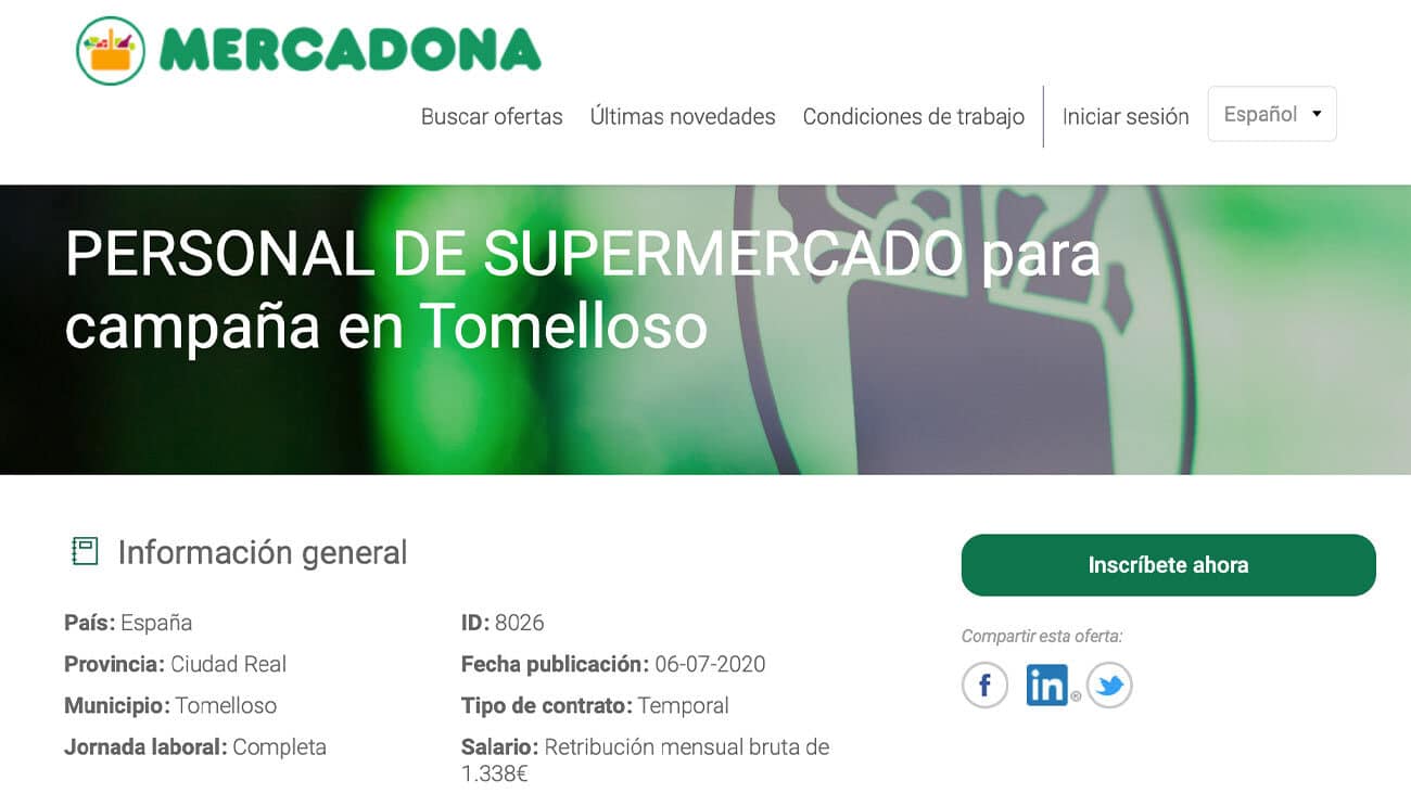 Mercadona trabaja con nosotros