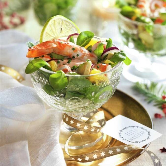 Recetas de nochevieja cóctel de langostinos