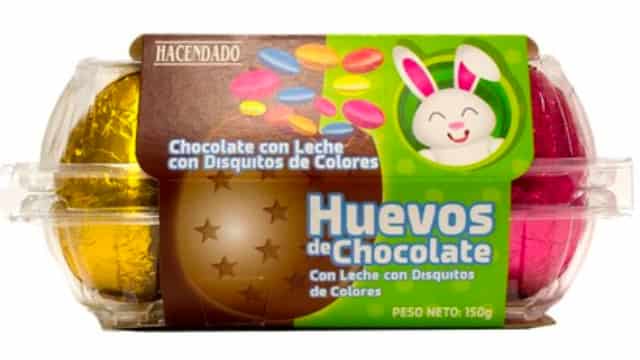 caja de huevos de pascua Hacendado de supermercados Mercadona