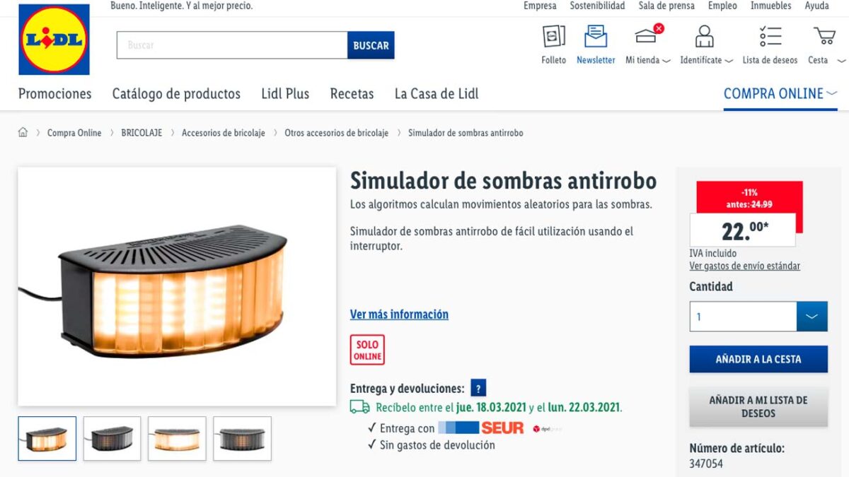 sistema antirrobo Lidl