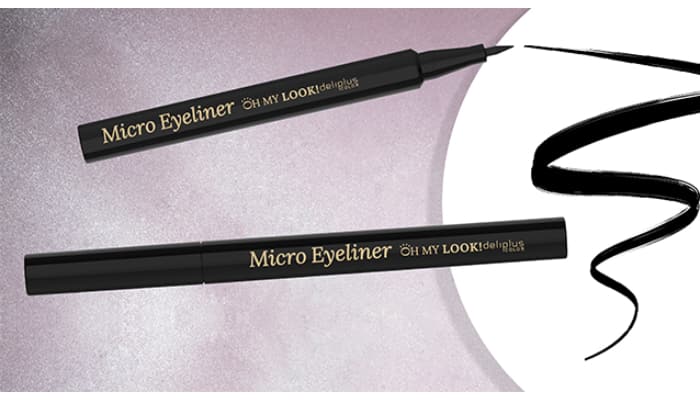 Eyeliner de color negro y de punta fina