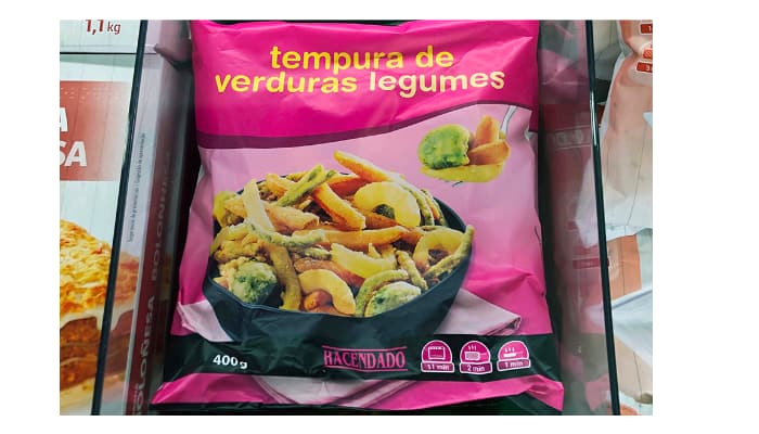bolsa de tempura de verdura congelada
